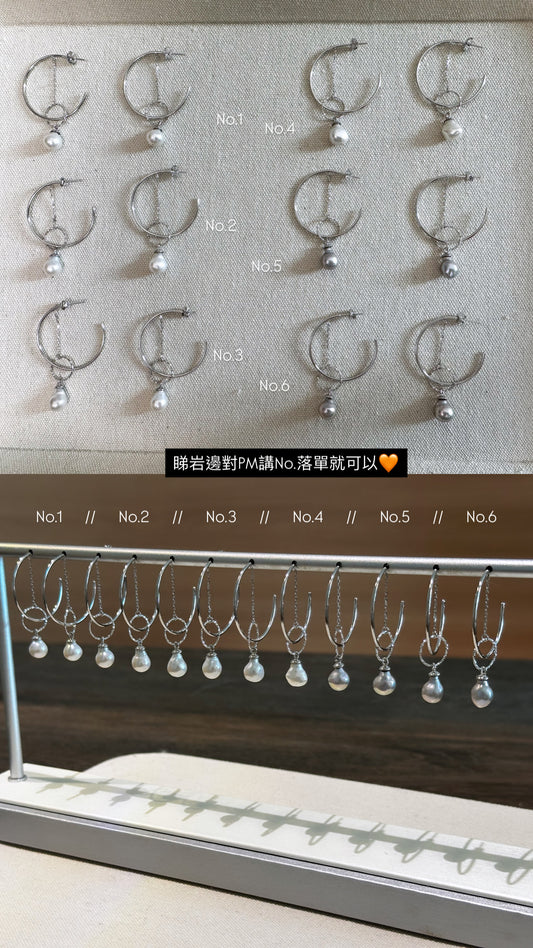Architectural Baroque Pearl Hoop Earrings