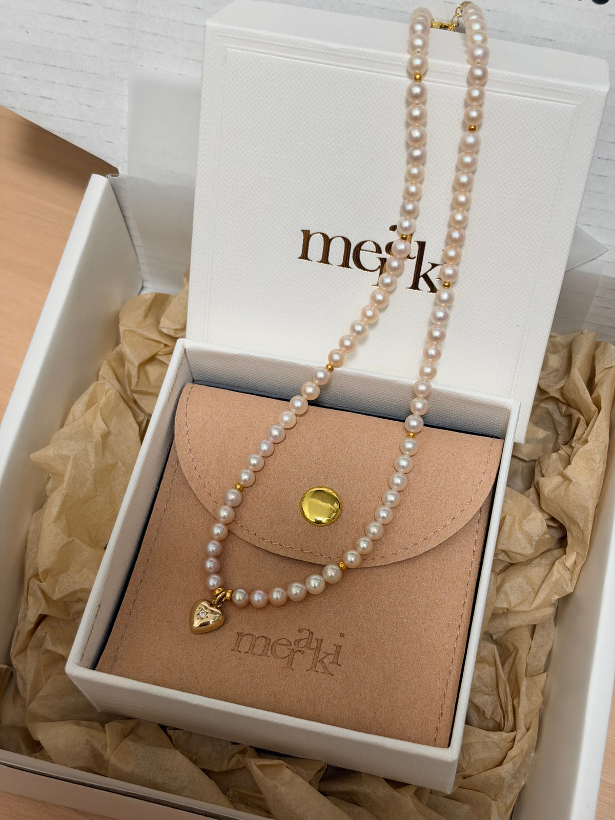 Pink Aurora Pearl Necklace