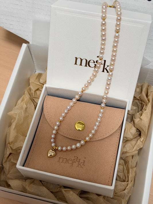 Pink Aurora Pearl Necklace