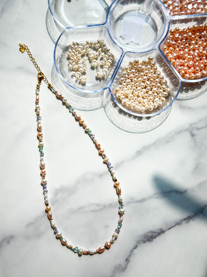 Ariel w/ Mermaid Mixed Pearl Necklace