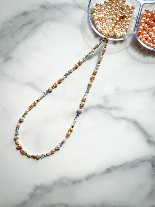 Ariel w/ Mermaid Mixed Pearl Necklace