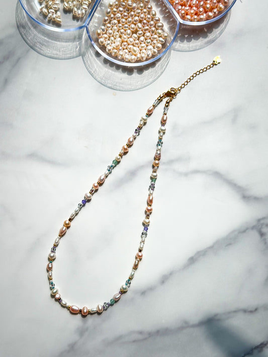 Ariel w/ Mermaid Mixed Pearl Necklace