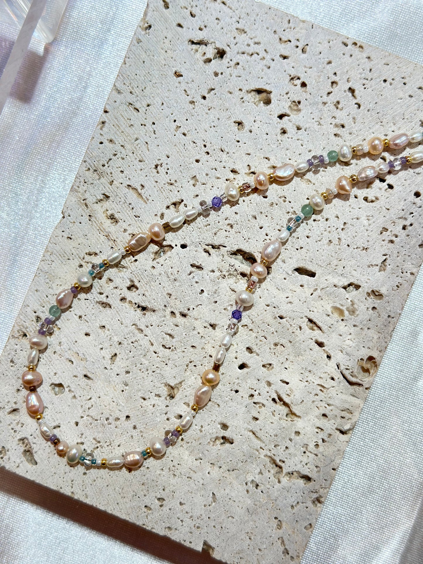 Ariel w/ Mermaid Mixed Pearl Necklace