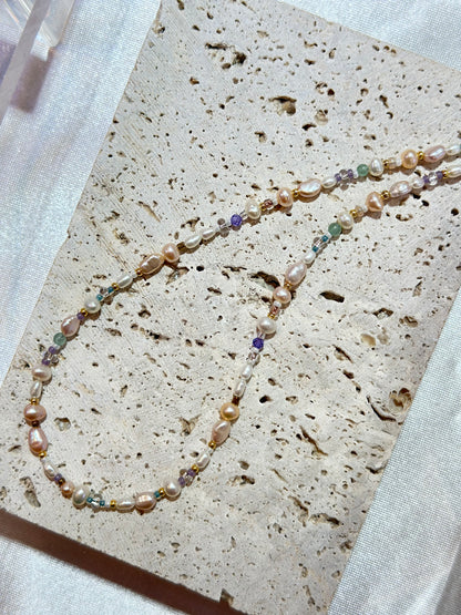 Ariel w/ Mermaid Mixed Pearl Necklace