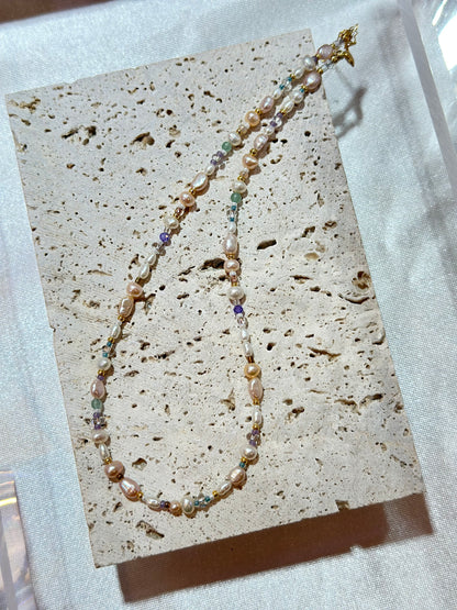 Ariel w/ Mermaid Mixed Pearl Necklace